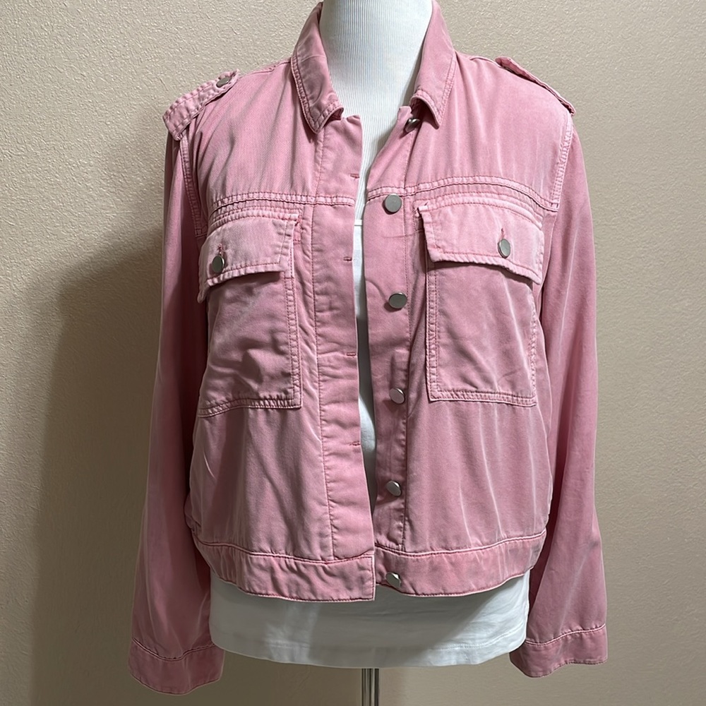 GAP pink jean jacket